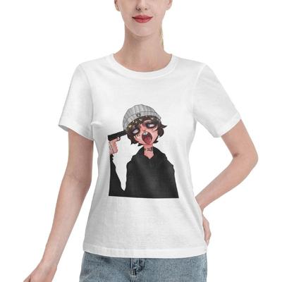 Wefxdcd Damen T-Shirt Lil Xan Kurzarm Baumwolle Rundhals Oberteile Sport T-Shirt Workout Unterhemd(2)