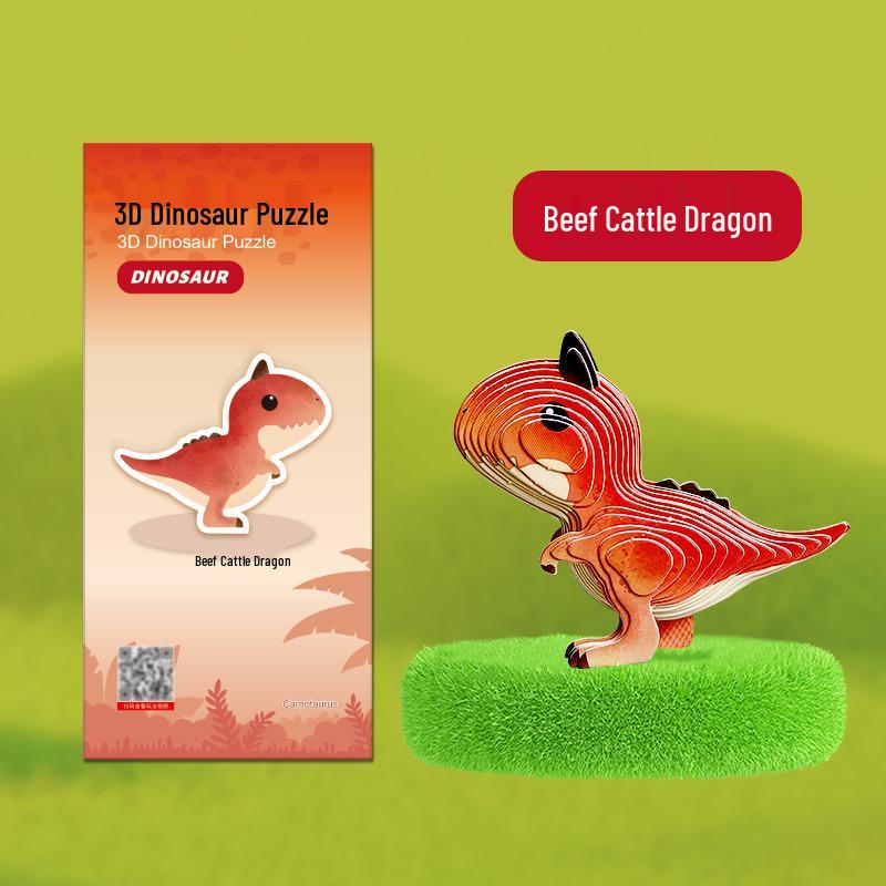 Dinosaur Egg 3D Puzzle Toy - Educational, DIY, Handmade Paper Assembly for Toddlers