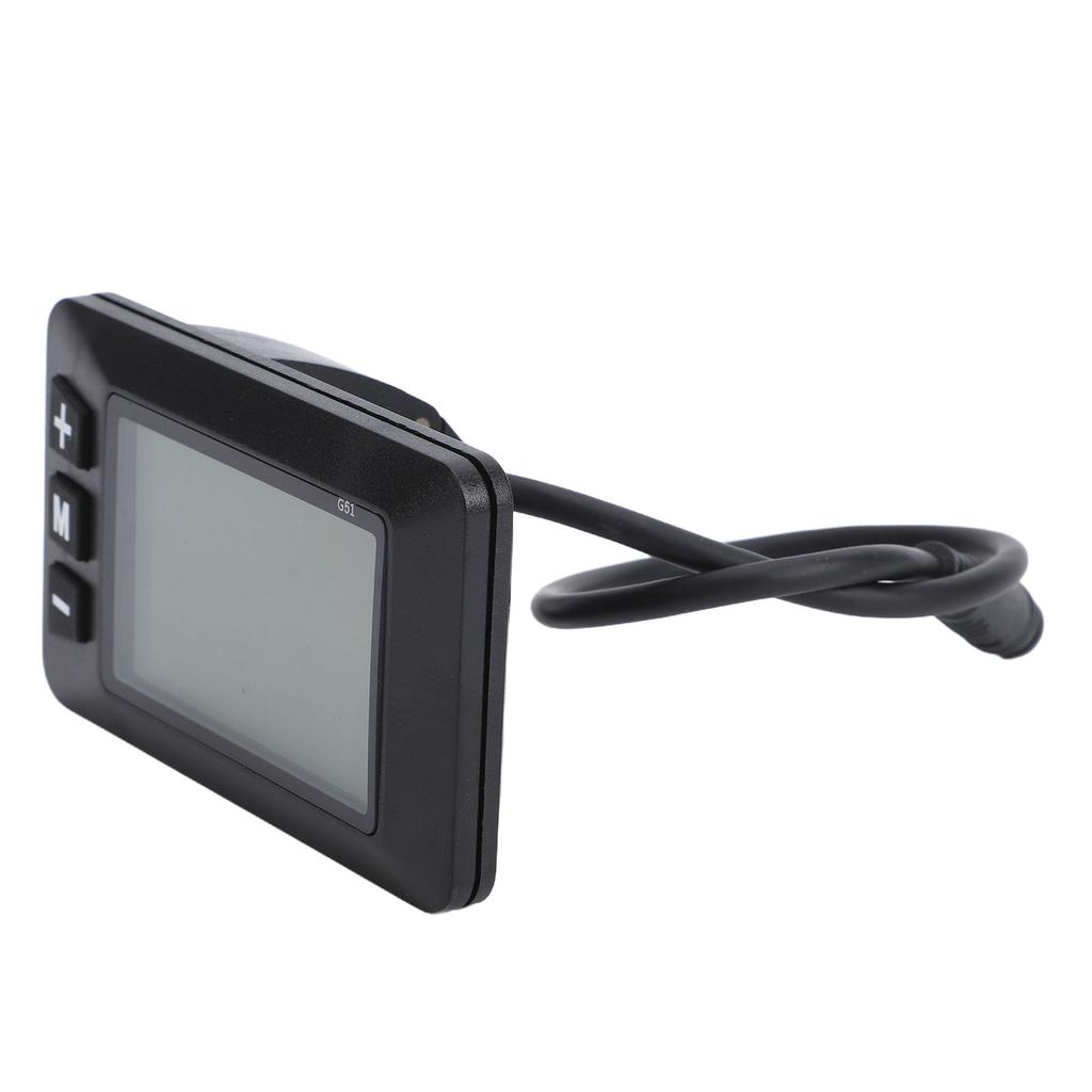 Electric Bike LCD Display Panel with G51 6P Water Proof Connector Speed Battery Level Display for Scooter Cycling