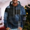 Denim Plaid Printed Mens Women Universal Hoodies Autumn Fashion Street Men Sweatshirts Casual Loose Men Clothing Tops Hoodies
