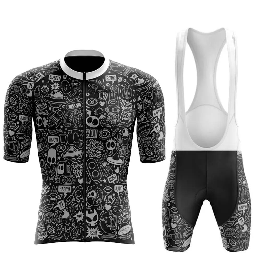 Cartoon Cycling Clothing Men Ropa Ciclismo MTB Cycling Clothes Short Sleeve Bike Short Maillot Ciclismo Jersey Set Cycling Suits