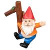 Funny Garden Gnome Statue Flower Pot Hugger, Gnome Figurine Resin Sculpture Outdoor Decor Patio Lawn Fence Plant Pot Ornaments