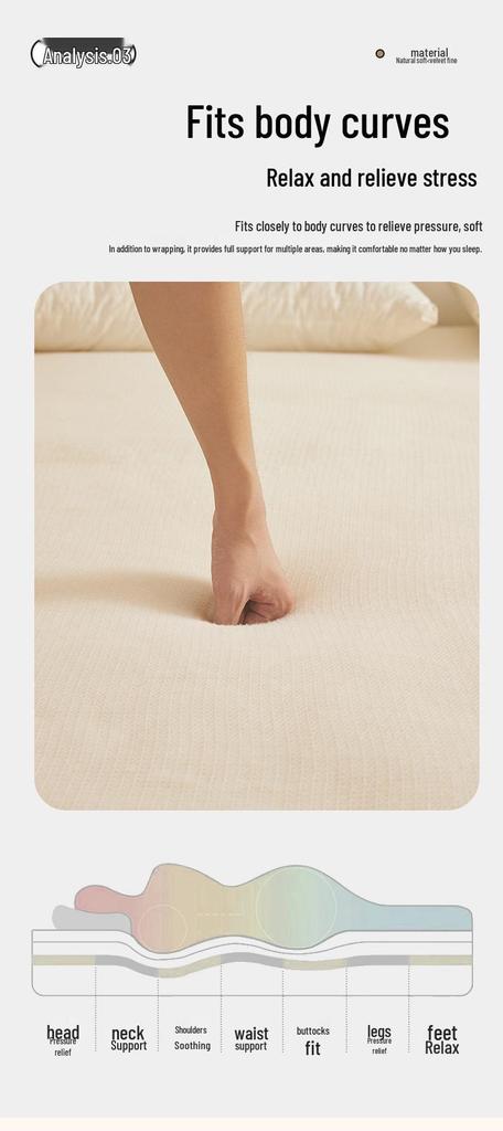 Thickened Soft Cotton Wadding Mattress Pad for Student Dorm Single Bed or Floor