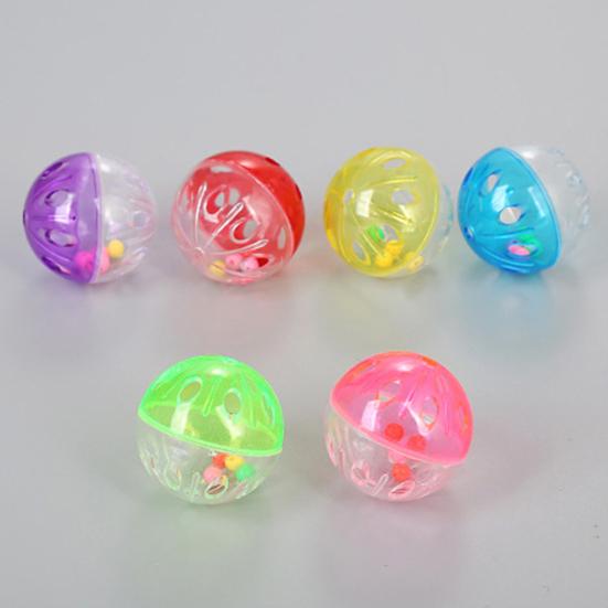 10Pcs Funny Pet Cat Kitten Bell Chase Hollow Ball Cage Chew Interactive Toy