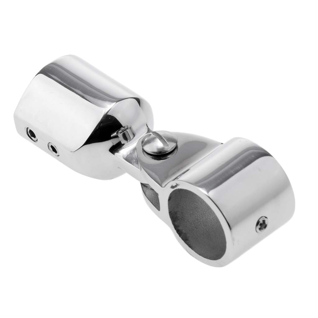 B Baosity Marine Boat Awning Handrail Fitting 1" (25mm) Elbow, 316 Stainless Steel Deck Hardware Silver