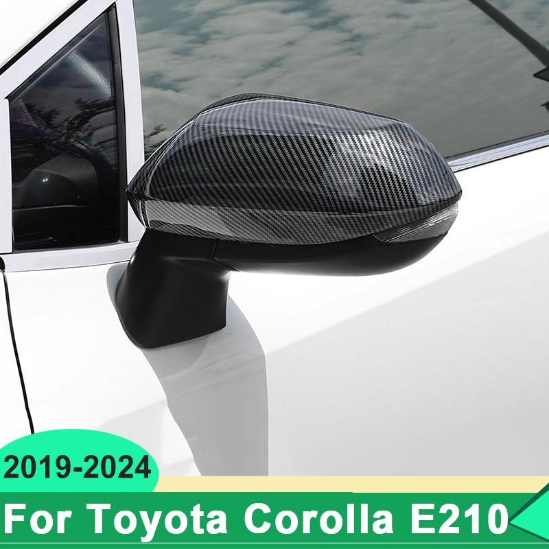 For Toyota Corolla E210      2024 ABS Carbon Car Rearview Mirror Side Cover Shell Trim Molding Accessories