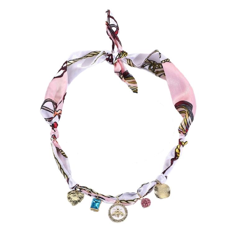 Multi Pendant Necklace Scarf Elegant Styling Option Soft Practical Polyester Ideal For Casual Or Prom Outfits