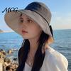 Packable Sun Hat Summer Hat, Rear Bowknot Wide Brim Cycling 360 Hiking Degree Protection UV Fisherman for Outdoor Travel-friendly