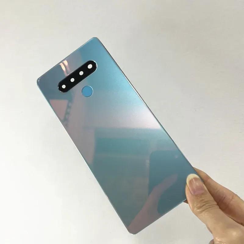 For LG Stylo 6 K71 Q730 LMQ730 Glass Back Cover with Camera Lens Battery Housing Door Replacement Parts