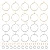 120Pcs 2 Color 316 Surgical Stainless Steel Hoop Earring Findings Wine Glass Charms Rings with 240Pcs 304 Stainless Steel Jump Rings