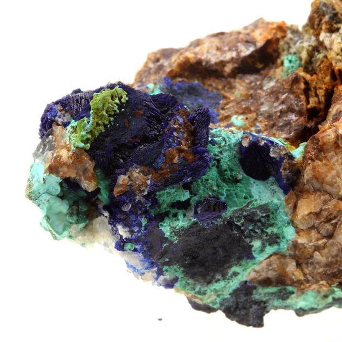 Pierres et Minéraux. Azurite + Malachite. 300.0 ct. Mont-Roc Mine, Tarn, France..