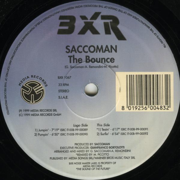 

12inch Record SACCOMAN - The Bounce BXR1067 BXR 1999 US Dance & Electronica Used