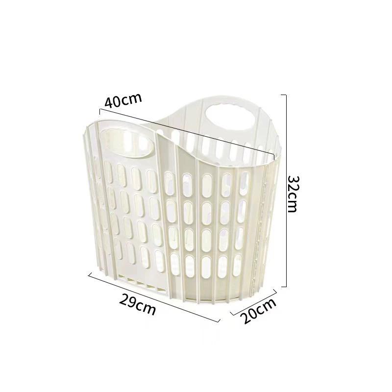Panier à linge pliable style bohème avec poignée - conception rectangulaire en plastique durable, respirant et léger