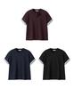 BRENSON Comfort Color Block Roll-Up Crop Henley Neck Short Sleeve Tee ( 3 Colors )
