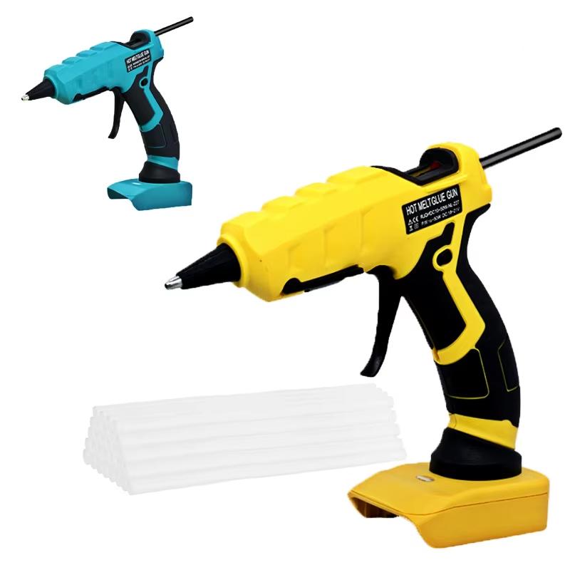 50W Cordless Glue Gun For Makita DEWALT Milwaukee 18V Battery With 20pc 7mm Glue Sticks Electric Repair Tool