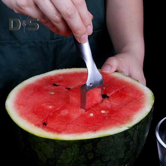 Fruit Fork Anti-rust Non-slip BPA Free Mirror Polished Easy To Clean Slicer Stainless Steel Comfortable Grip Watermelon Fork Kitchen Gadget