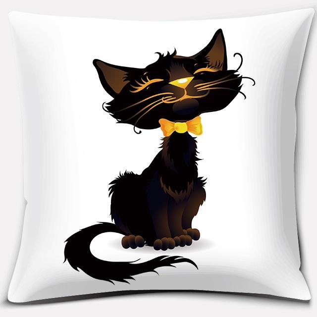 Cartoon Cute Cat Animal Series Printed Pillowcase Decoration Accessories for Holiday Party Living Room Bedroom Home Decor