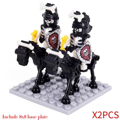 MOC Scheletri Medievali Centauri Cavalieri mini Action Figure Spettro dell'Anello Blocchi da Costruzione Soldato a Cavallo Romano Mattoncini Giocattoli Regali per bambini
