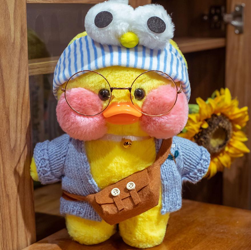 30cm Cute Lalafanfan Stuffed Soft Doll Plush Toy Kawaii Aminal Toys Girl Dressing Wearing Clothes Birthday Gifts
