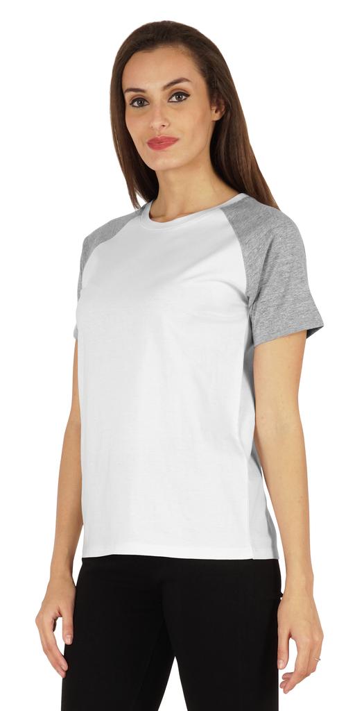 Inkmeso Women  S Raglan Short Sleeve T-Shirt Regular Fit Casual Solid Basic Tee