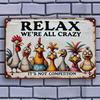 Humorous Metal Wall Art Crazy Sign Home Bar Man Cave Office Decor 8x12 Inch Steel Weatherproof Sign Birthday Gift Housewarming Gift Funny Decor