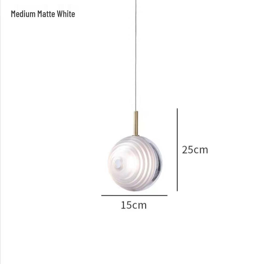 Postmodern Minimalist Striped Glass Pendant Light for Living Room, Cafe, Bedroom, Staircase, and Exhibition Hall