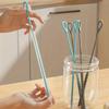 1PC Silicone Cup Wash Brush Long Handle Cleaning Brush, Reusable Silicone Straw Brush Kit
