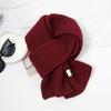 Korean Style Drawn Knitted Scarf Warm Solid Color  Soft Versatile for Couples  Students  Autumn and Winter Scarf