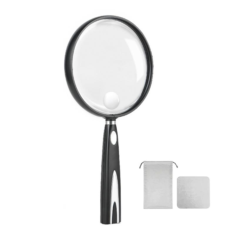 2 Time/1.5 Time Magnifying Glass Shatterproof Design Nonslip Handle Perfect for Close Work Reading by Elderly Adults Nature Exploration