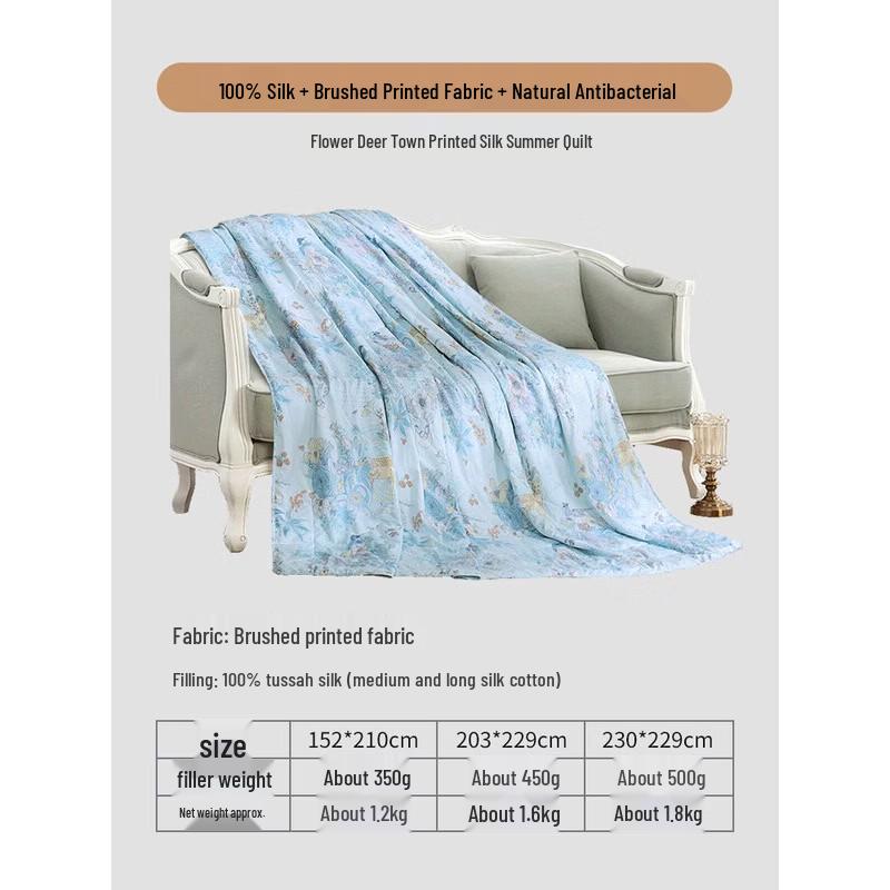 FUANNA Antibacterial Silk Summer Quilt