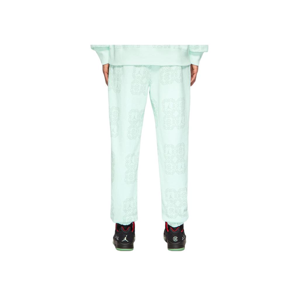 Jordan Clot Co-Branded Chinese Jade Yupei Logo Print Drawstring Joggers For Fall Men Bottoms Light-Green DO0010-394