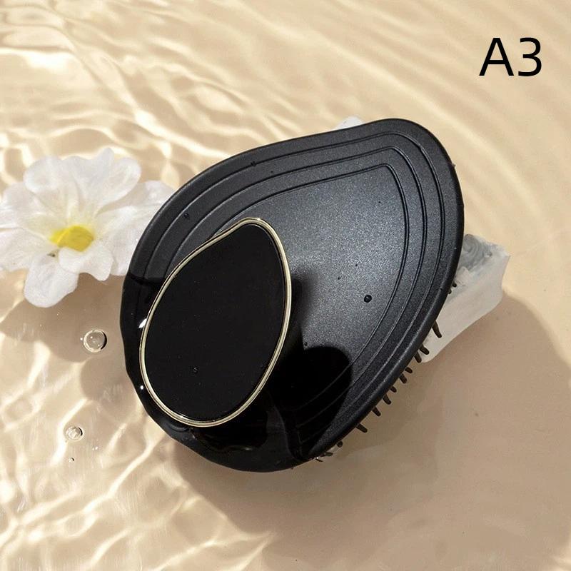 1Pcs Home Hair Washing Tool Leaf Hair Wash Massage Brush Scalp Cleansing Massage Shampoo Comb Hair Brush