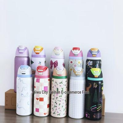 In-Stock Owala Water Bottle - Thermos Style, Outdoor Sports Fitness - Hot & Cold Straw Cup, Fruit Cup