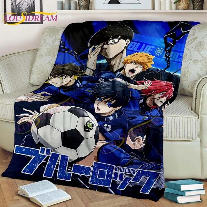 Anime Blue Lock Blanket 3D Cartoon Flannel Blanket Chigiri Hyoma Isagi Yoichi Blanket for Bed Sofa Child Adult Blanket Boy Gifts