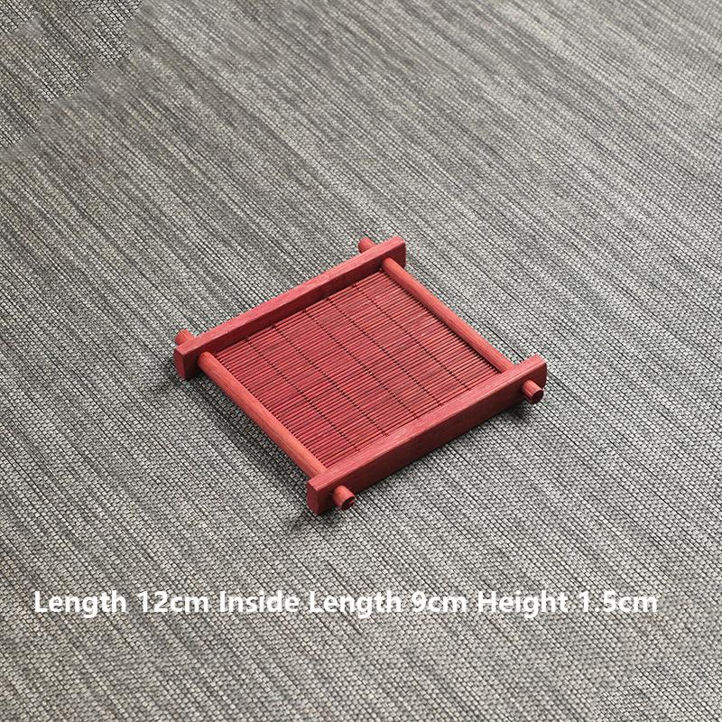 Bamboo Square Tea Coaster Heat-Resisting And High-Temperature Cup Mats Table Protector Reusable Wood Accessory Decor