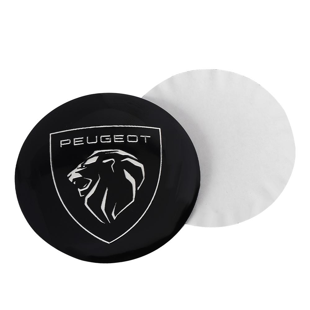 4 Pezzi 56/60/65mm Tappo Mozzo Ruota Auto Coprimozzo Cerchione Adesivi Per Peugeot 2008 5008 301 206 307 208 308 3008 207 407 408 508