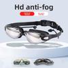 High Definition Racing Goggles Waterproof and Anti-fog Swimming Products Electroplated Swimming Goggles with Degree Adult Silicone Swimming Goggles
