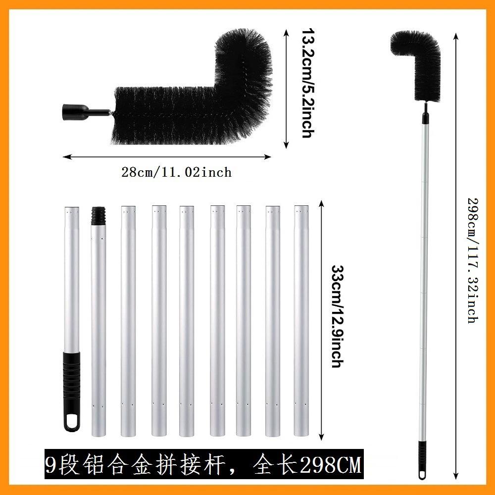 Gutter Cleaning Tool Adjustable Gutter Cleaner Stainless Steel Drain Cleaning Tool Drain Protection Brush for House Cleaning