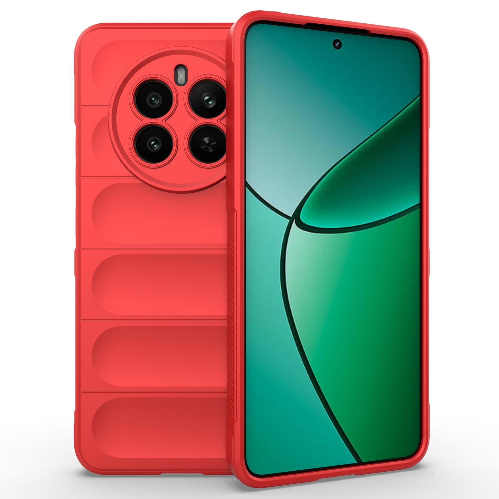 

For Realme 12 4G/12+ 5G TPU Case Anti-Slip Rugged Back Protective Cover Red