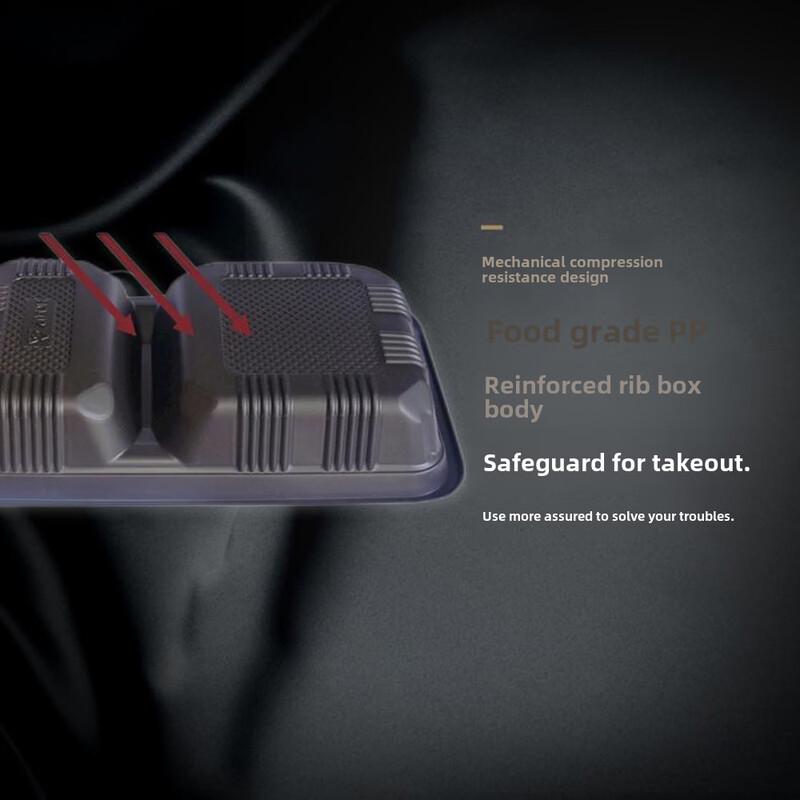 Biodegradable 4-Compartment Disposable Food Containers (50-Pack)