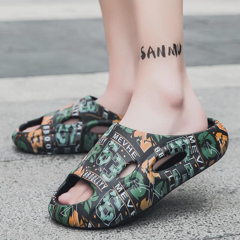 Męskie Lekkie Antypoślizgowe Klapki Casual w Dużych Rozmiarach - Modne Sandały Sportowe Outdoor