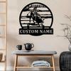 Customizable Metal Sign Riding Silhouette Fairy Tale Home Garden Decor
