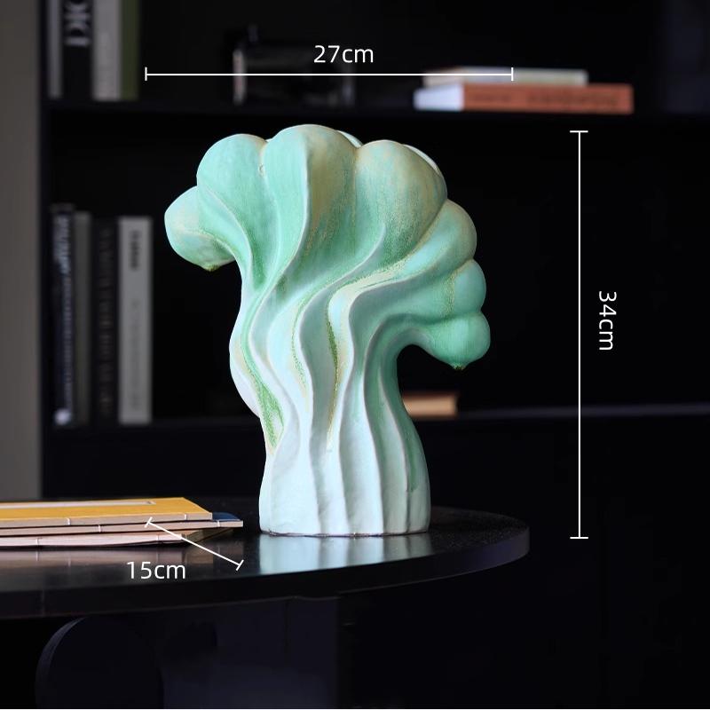 Керамическая ваза Ретро Ручная роспись Цветной фарфоровый горшок Неправильная Ручная работа Цветочная ваза Аксессуары для домашнего декора