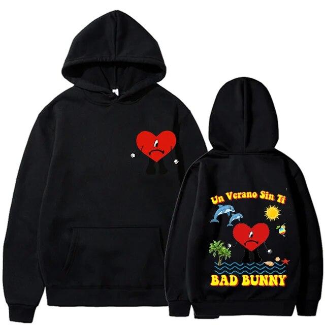 2022 New Bad Bunny Unisex's Women's Printed Hoodie Fashion Street Hip Hop Hoodie Sweatshirt Unisex High Quality Hot Sale Hoodie Unisex