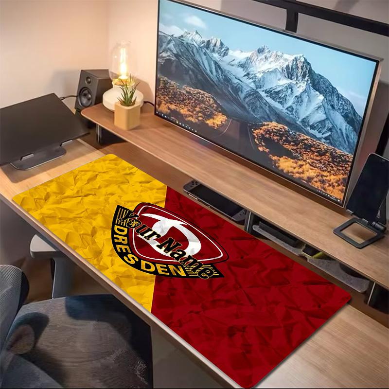 Dynamo Dresden Custom Name Large Size Mouse Pad Large Gaming Table Cushion Non-slip Laptop Tablet Big Mousepad XXL Mat Mini PC Playmat With Lock Edge