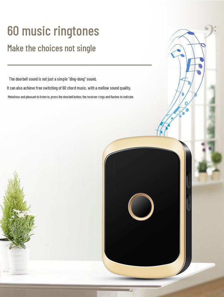 Self-Powered Wireless Doorbell with Ultra-Long Range & Waterproof Elderly Call Button