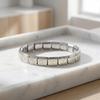 9mm Modulares Edelstahlarmband Quadratisch Elastische Handkette Geburtstag