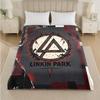 Linkin Park Druck Flanelldecke Gemütliche Leichte Plüschdecke für Bett Sofa Haushalt