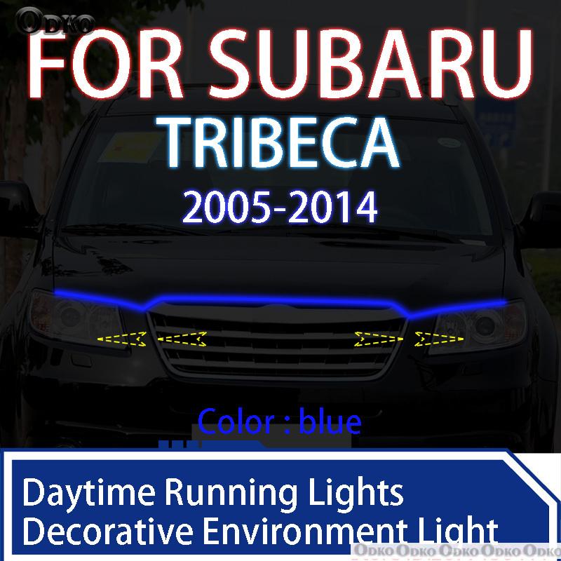 FOR Subaru TRIBECA 2005-2014 New upgrade LED Daytime Running Light Scan Starting Car Hood DRL Guide Decorative Ambient Lamp 12V