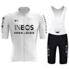 2026 Estate Pro Team INEOS GRENADIERS Bianco Abbigliamento da Ciclismo Set Maglia da Ciclismo Uomo Maglia da Bici da Strada Completo Pantaloncini da Ciclismo con Bretelle